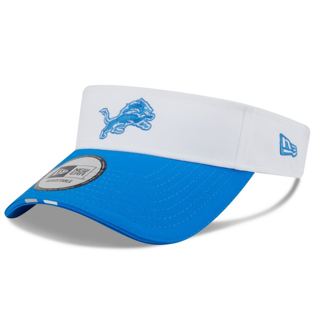 Detroit Lions New Era 2025 NFL Training Camp Adjustable Visor - White/Blue discount