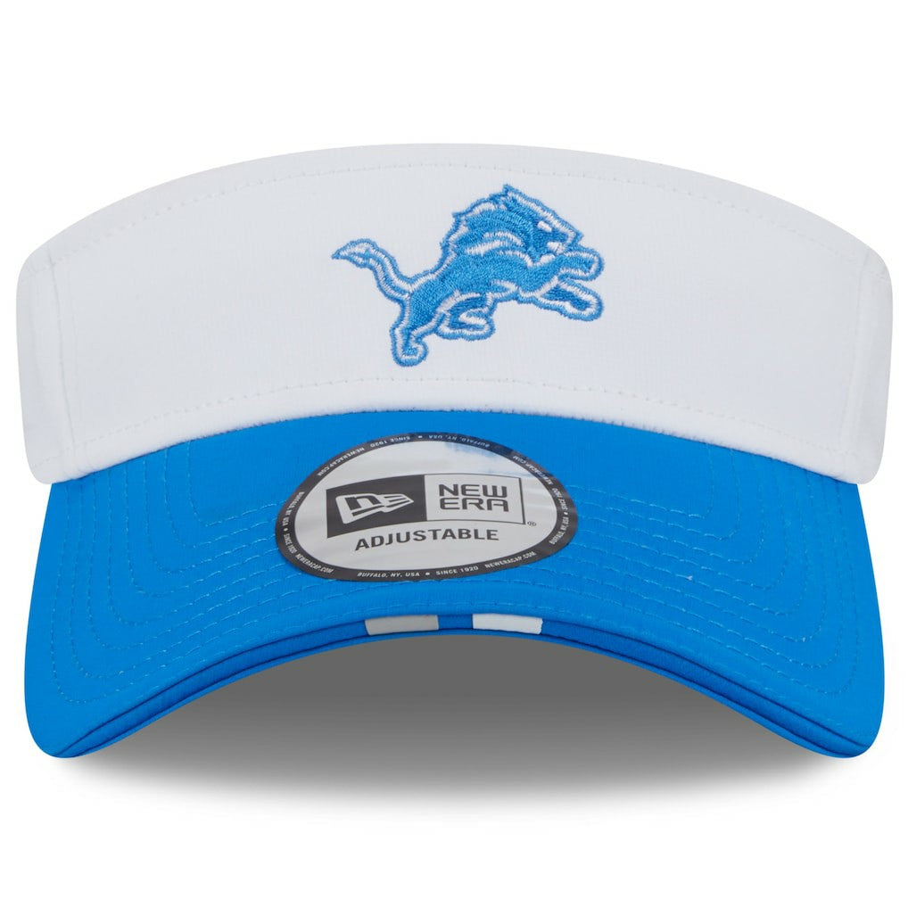 Detroit Lions New Era 2025 NFL Training Camp Adjustable Visor - White/Blue discount