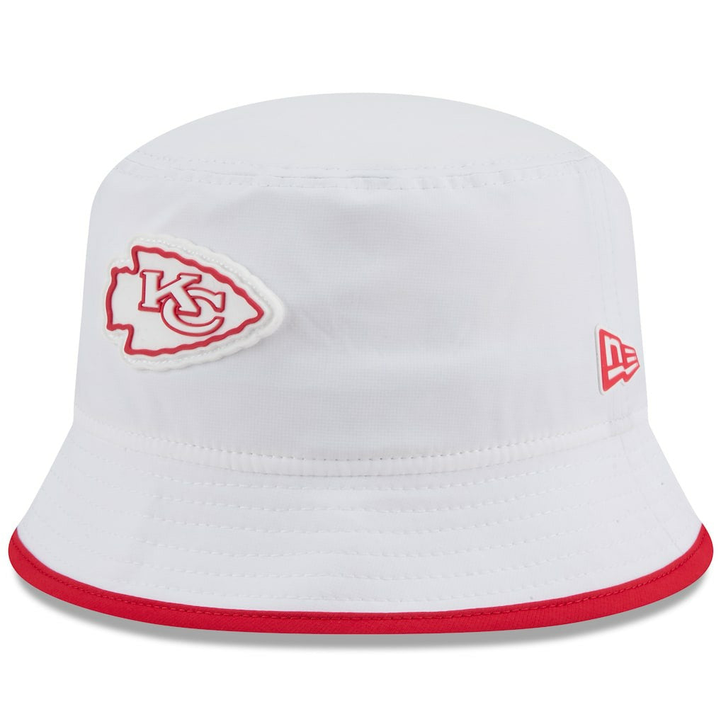 Kansas City Chiefs New Era 2025 NFL Training Camp Stretch Bucket Hat - White discount