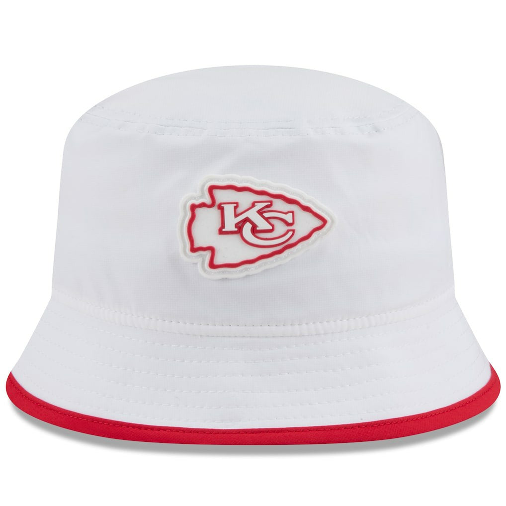 Kansas City Chiefs New Era 2025 NFL Training Camp Stretch Bucket Hat - White discount