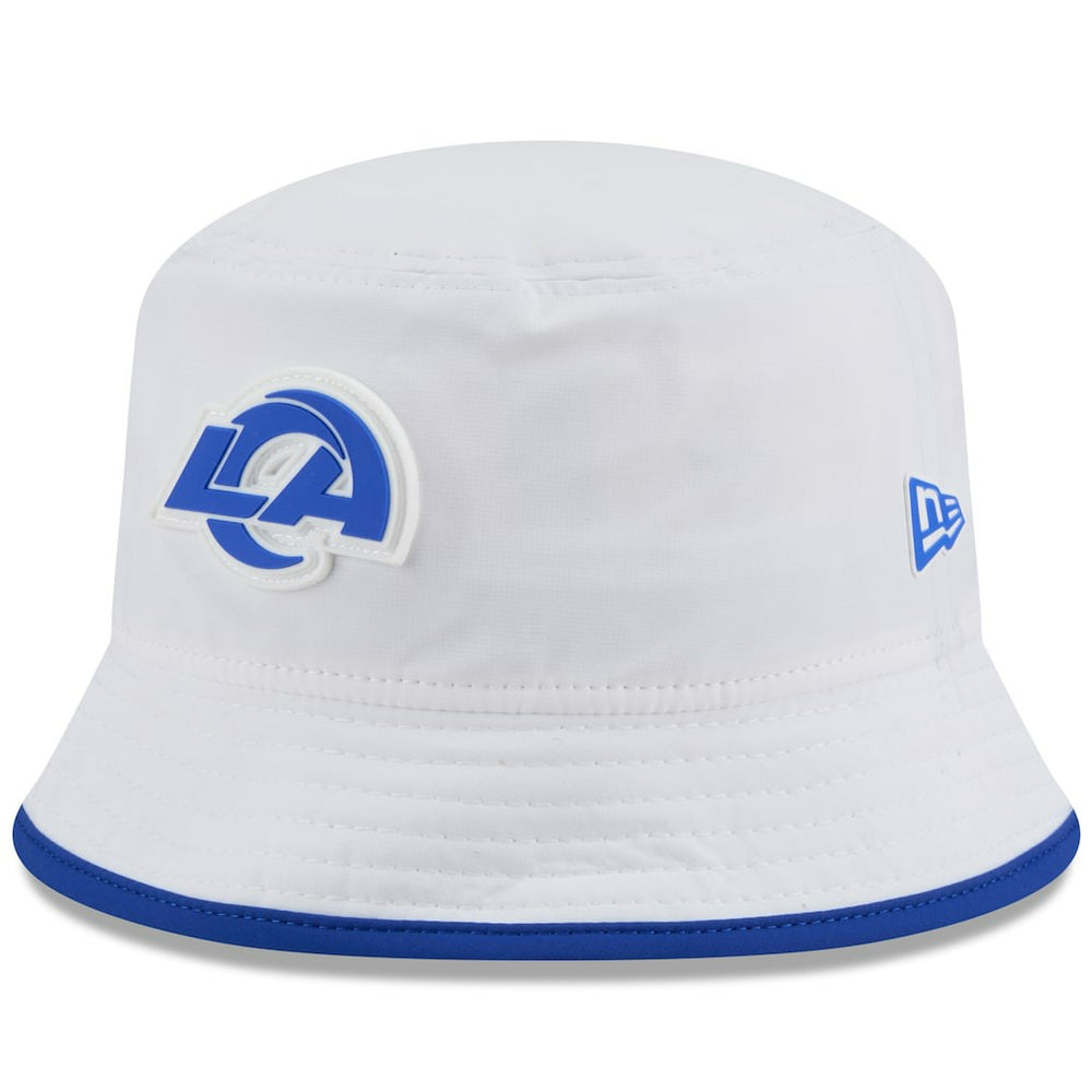 Los Angeles Rams New Era 2025 NFL Training Camp Stretch Bucket Hat - White on sale