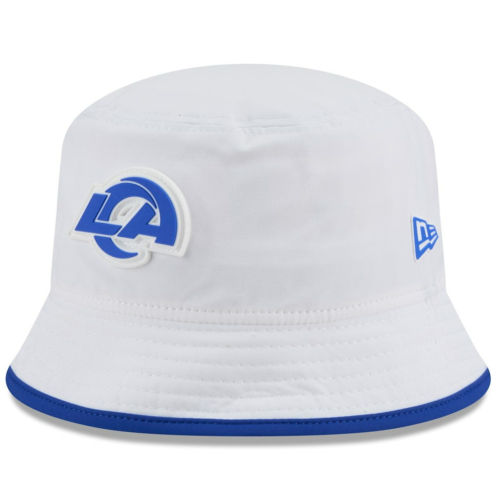 Los Angeles Rams New Era 2025 NFL Training Camp Stretch Bucket Hat - White on sale