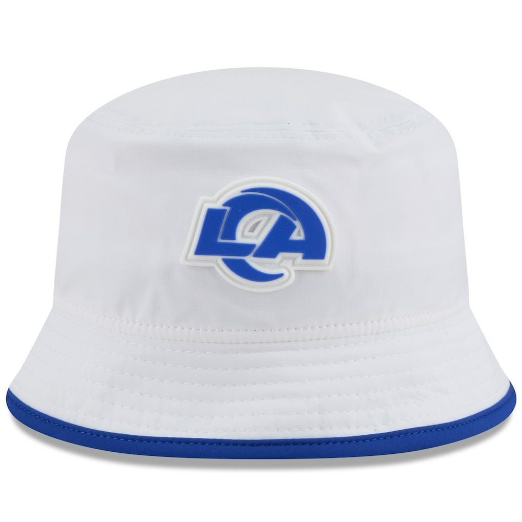 Los Angeles Rams New Era 2025 NFL Training Camp Stretch Bucket Hat - White on sale
