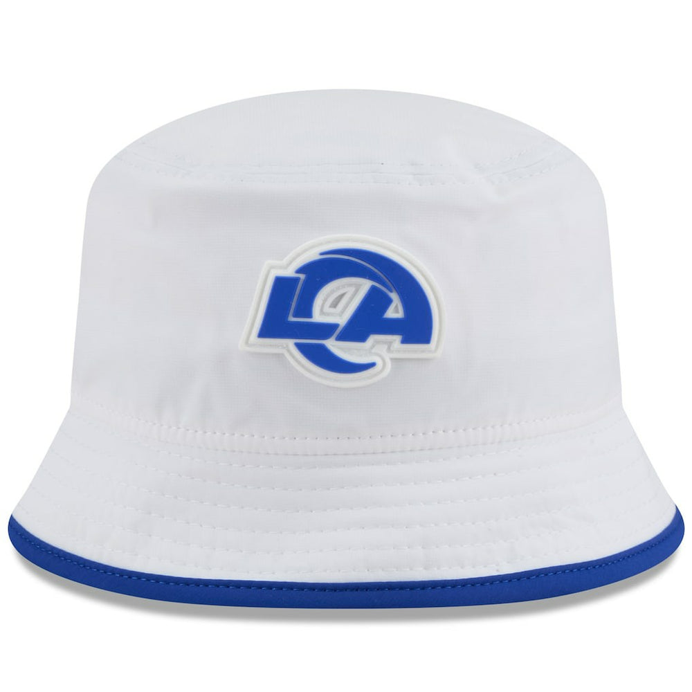 Los Angeles Rams New Era 2025 NFL Training Camp Stretch Bucket Hat - White on sale