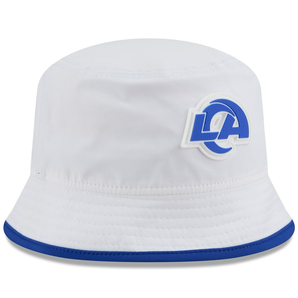 Los Angeles Rams New Era 2025 NFL Training Camp Stretch Bucket Hat - White on sale