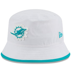 Miami Dolphins New Era 2025 NFL Training Camp Stretch Bucket Hat - White cheap