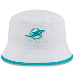 Miami Dolphins New Era 2025 NFL Training Camp Stretch Bucket Hat - White cheap