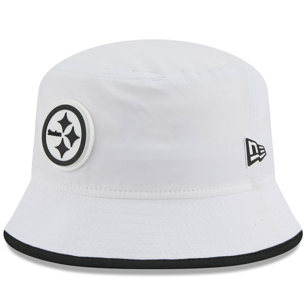 Pittsburgh Steelers New Era 2025 NFL Training Camp Stretch Bucket Hat - White on sale