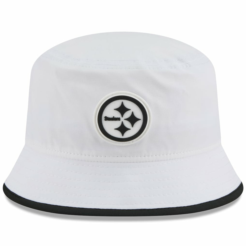 Pittsburgh Steelers New Era 2025 NFL Training Camp Stretch Bucket Hat - White on sale