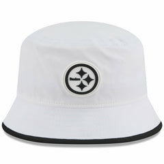 Pittsburgh Steelers New Era 2025 NFL Training Camp Stretch Bucket Hat - White on sale