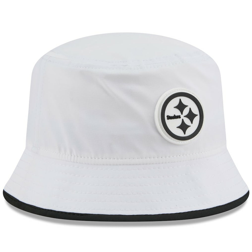 Pittsburgh Steelers New Era 2025 NFL Training Camp Stretch Bucket Hat - White on sale