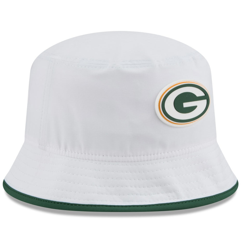 Green Bay Packers New Era 2025 NFL Training Camp Stretch Bucket Hat - White discount