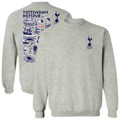 Tottenham Hotspur Vive La Fete Women's Impressions Artwork Pullover Sweatshirt - Gray sale