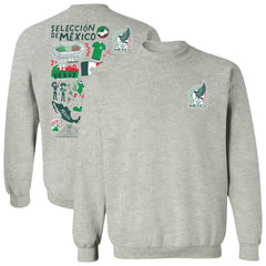 Mexico National Team Vive La Fete Women's Impressions Artwork Pullover Sweatshirt - Gray shop