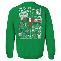 Mexico National Team Vive La Fete Women's Impressions Artwork Pullover Sweatshirt - Green sale