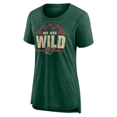 Minnesota Wild Women's Shout Out Tri-Blend T-Shirt Green