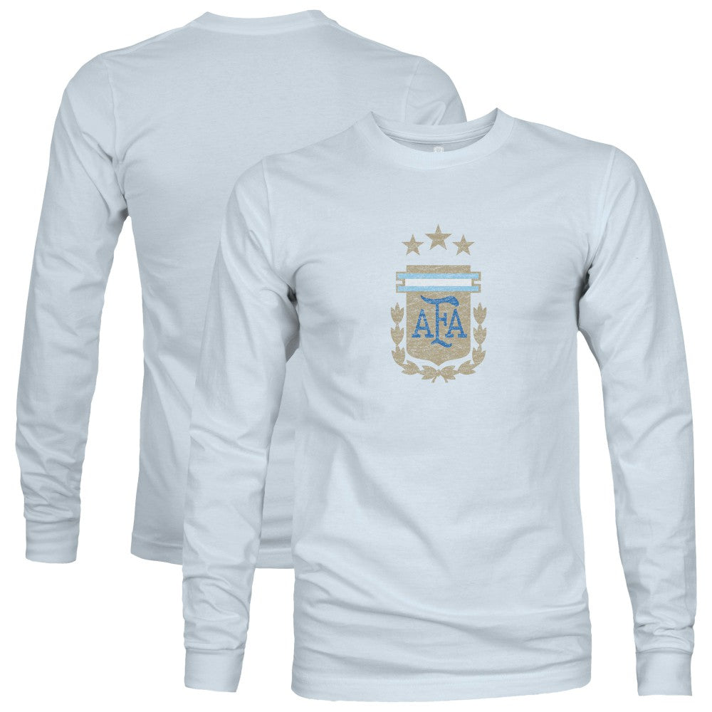 Argentina National Team 1863FC Color Badge Long Sleeve T-Shirt - Light Blue on sale