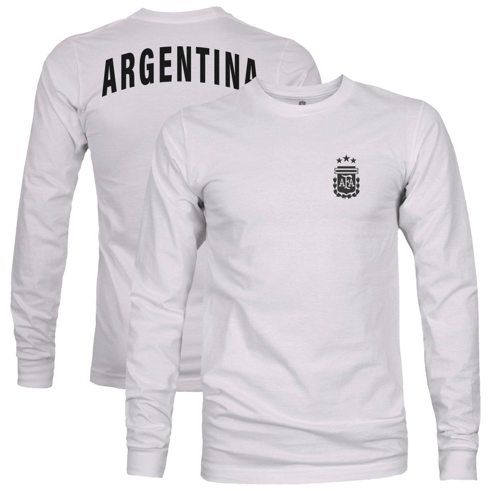 Argentina National Team 1863FC Back Team Arch Long Sleeve T-Shirt - Gray shop