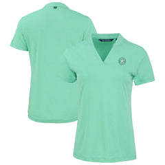Houston Astros Cutter & Buck Forge Heathered Stretch Blade Top - Heather Mint