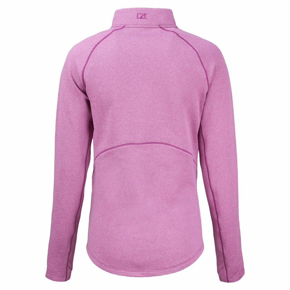 Cleveland Guardians Cutter & Buck Women's Peshastin Eco Fleece Recycled Half-Zip Jacket - Heather Light Pink