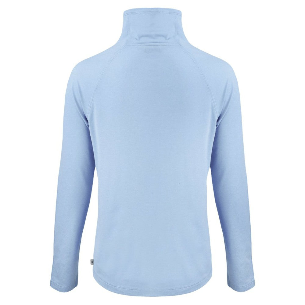 Philadelphia Phillies Cutter & Buck Women's Coastline Epic Comfort Eco Recycled Funnel Neck Pullover Top - Powder Blue