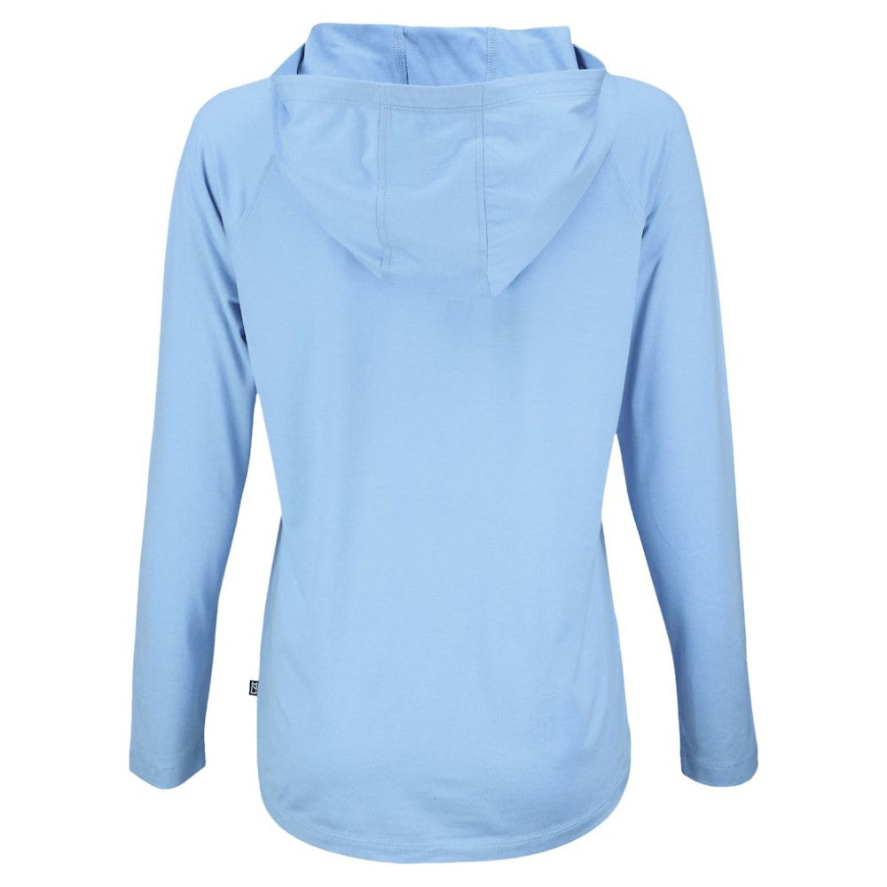 Detroit Tigers Cutter & Buck Women's Coastline Epic Comfort Eco Recycled Long Sleeve Hoodie T-Shirt - Powder Blue