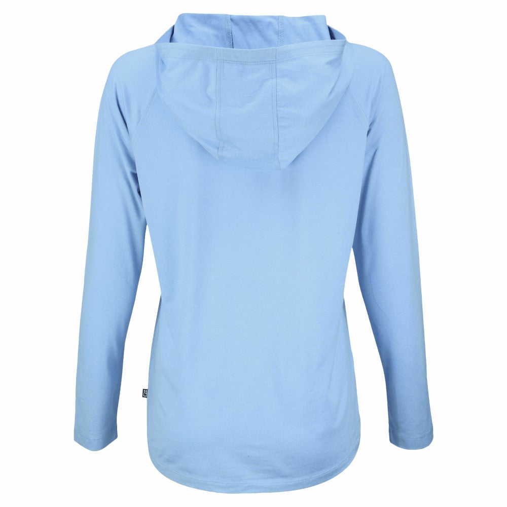 Milwaukee Brewers Cutter & Buck Women's Coastline Epic Comfort Eco Recycled Long Sleeve Hoodie T-Shirt - Powder Blue