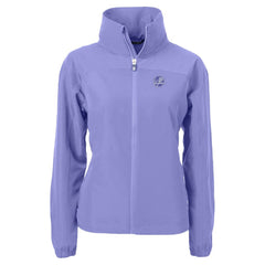New York Yankees Cutter & Buck Women's Charter Eco Recycled Full-Zip Jacket - Lavender
