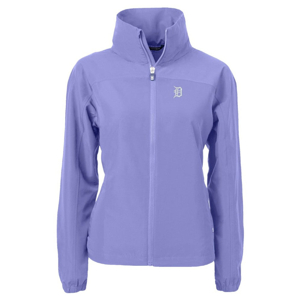 Detroit Tigers Cutter & Buck Women's Charter Eco Recycled Full-Zip Jacket - Lavender