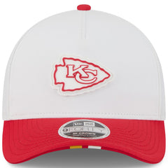 Kansas City Chiefs New Era Youth 2025 NFL Training Camp A-Frame 9FORTY Adjustable Hat - White/Red on sale