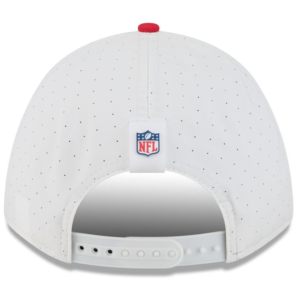 Kansas City Chiefs New Era Youth 2025 NFL Training Camp A-Frame 9FORTY Adjustable Hat - White/Red on sale