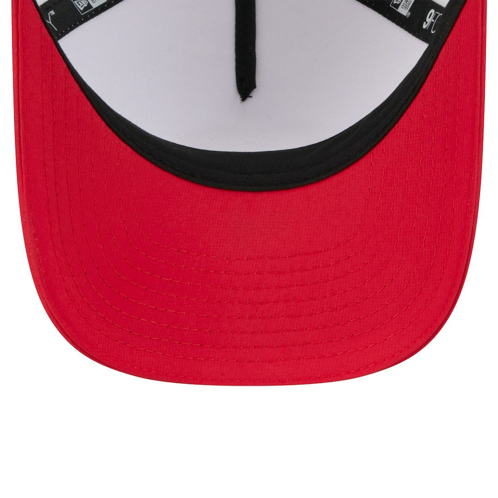 Kansas City Chiefs New Era Youth 2025 NFL Training Camp A-Frame 9FORTY Adjustable Hat - White/Red on sale