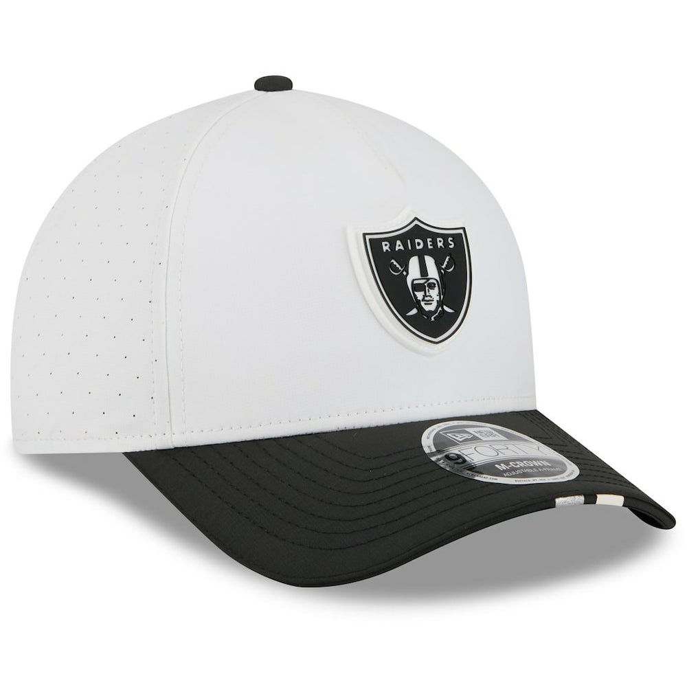 Las Vegas Raiders New Era Youth 2025 NFL Training Camp A-Frame 9FORTY Adjustable Hat - White/Black online
