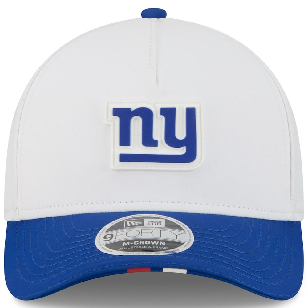New York Giants New Era Youth 2025 NFL Training Camp A-Frame 9FORTY Adjustable Hat - White/Royal outlet