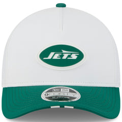 New York Jets New Era Youth 2025 NFL Training Camp A-Frame 9FORTY Adjustable Hat - White/Green discount