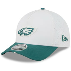 Philadelphia Eagles New Era Youth 2025 NFL Training Camp A-Frame 9FORTY Adjustable Hat - White/Midnight Green outlet