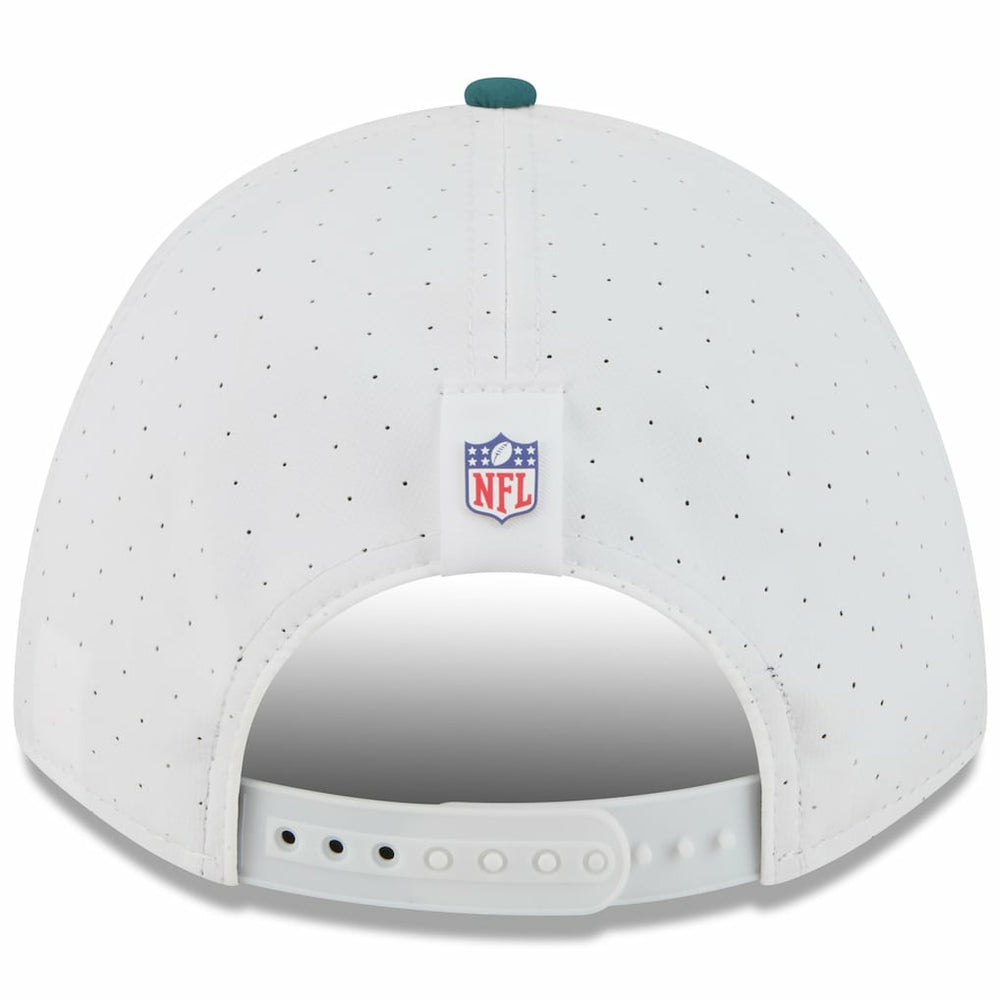 Philadelphia Eagles New Era Youth 2025 NFL Training Camp A-Frame 9FORTY Adjustable Hat - White/Midnight Green outlet