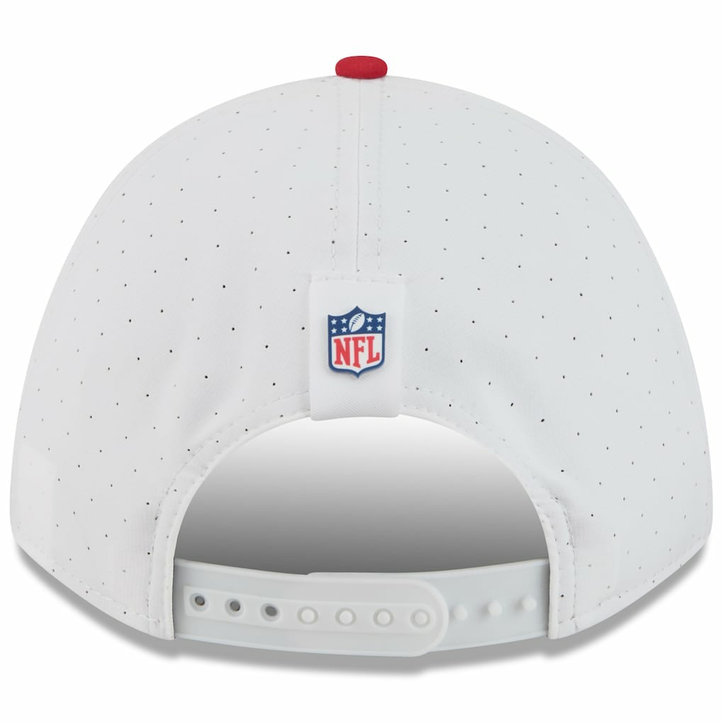 San Francisco 49ers New Era Youth 2025 NFL Training Camp A-Frame 9FORTY Adjustable Hat - White/Scarlet outlet