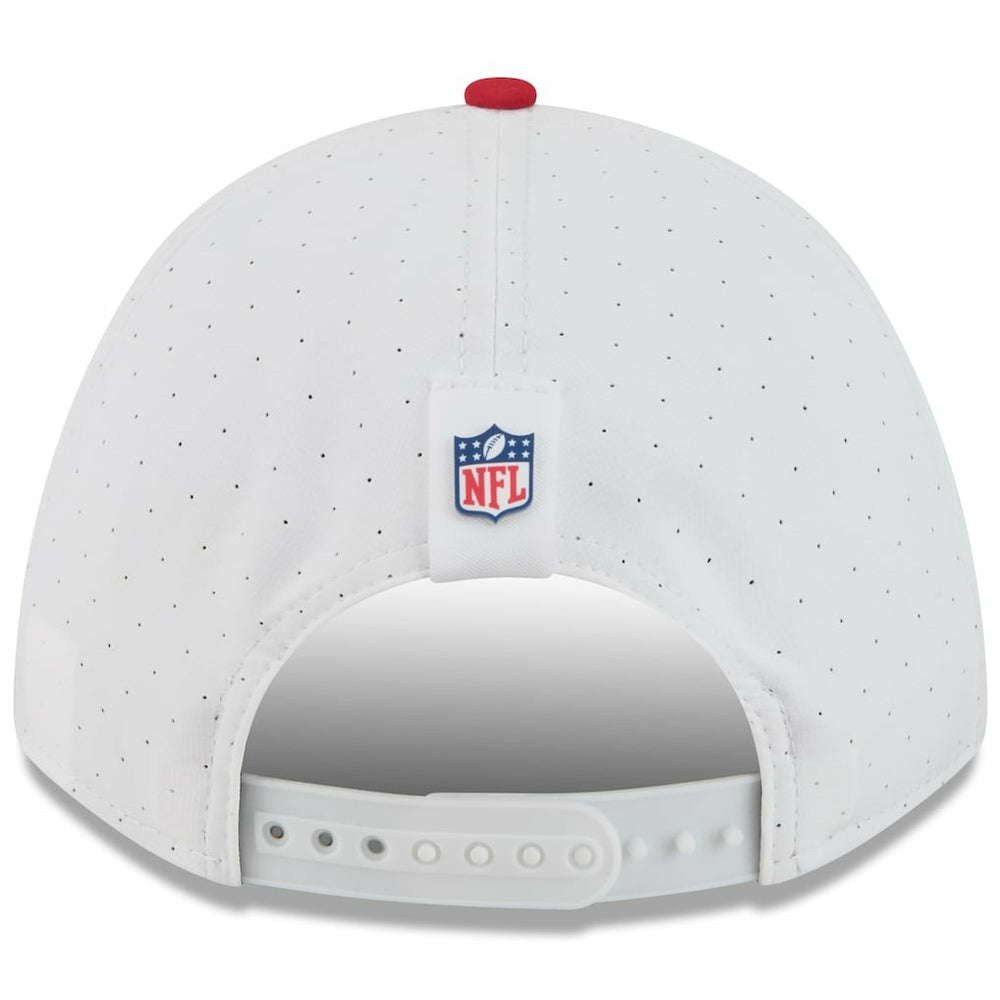 San Francisco 49ers New Era Youth 2025 NFL Training Camp A-Frame 9FORTY Adjustable Hat - White/Scarlet outlet