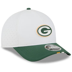 Green Bay Packers New Era Youth 2025 NFL Training Camp A-Frame 9FORTY Adjustable Hat - White/Green sale