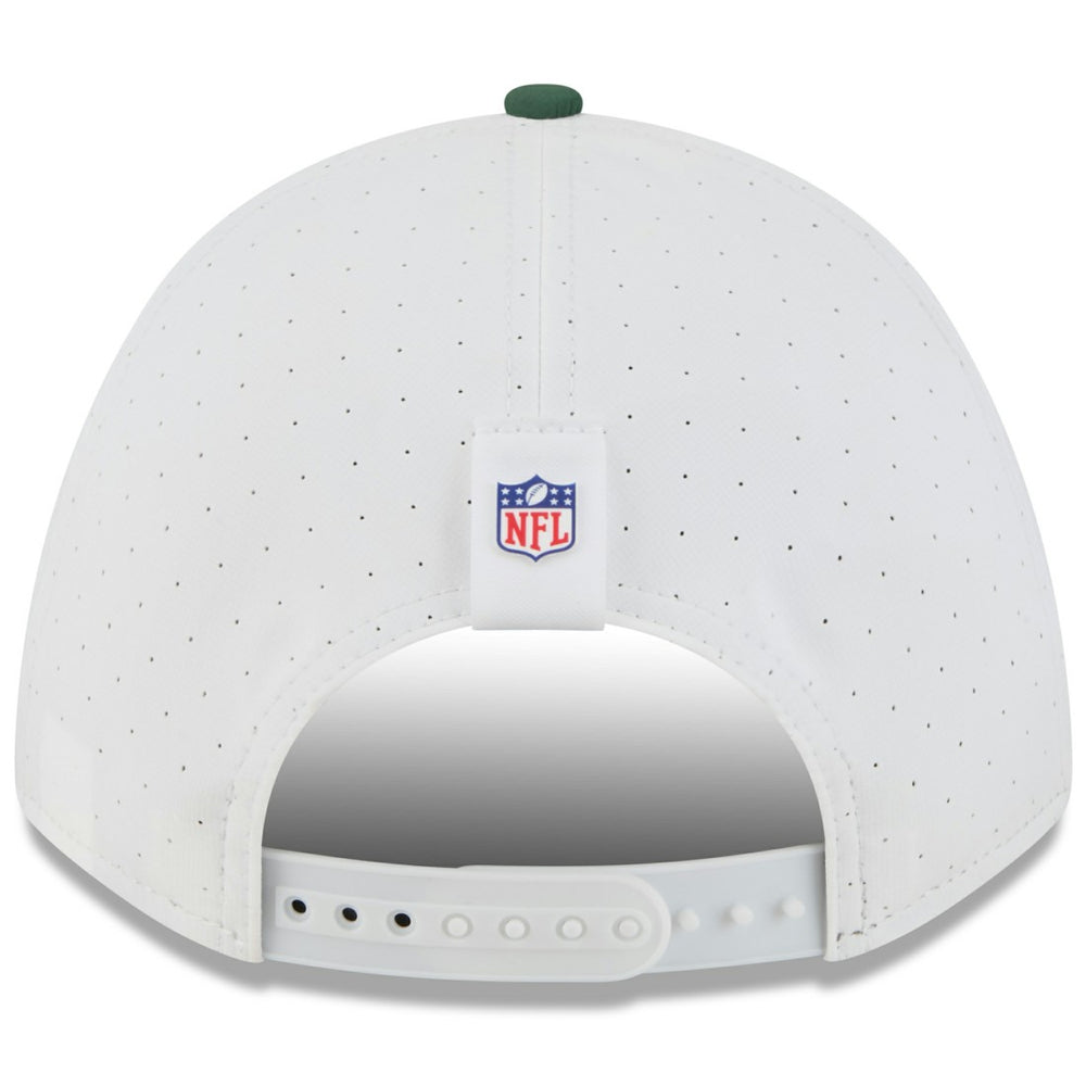 Green Bay Packers New Era Youth 2025 NFL Training Camp A-Frame 9FORTY Adjustable Hat - White/Green sale