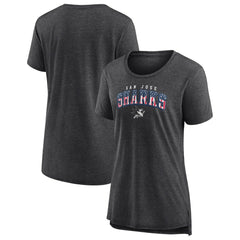 San Jose Sharks Women's Proud Tri-Blend T-Shirt Gray