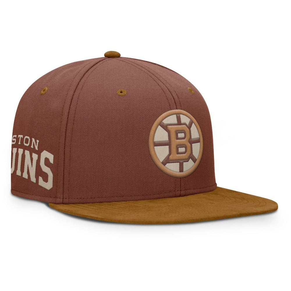 Boston Bruins Fanatics Fall Leaves Acreage Snapback Hat Brown