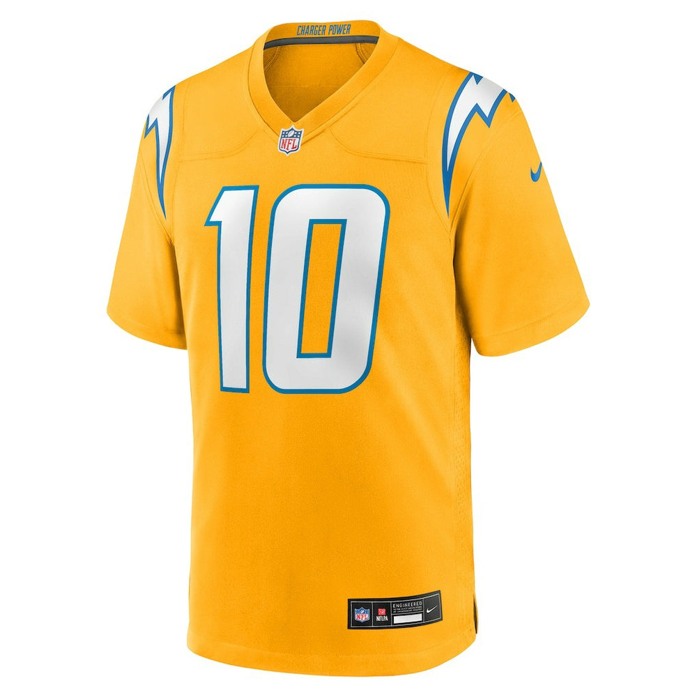 Justin Herbert Los Angeles Chargers Youth Alternate Charger Power Game Player Jersey - Gold | Nike for sale