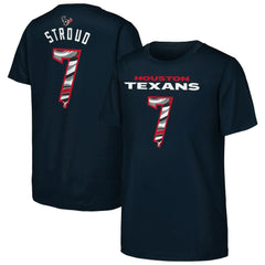 C.J. Stroud Houston Texans Outerstuff Youth Mainliner Drip Player Name & Number T-Shirt - Navy on sale