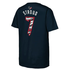 C.J. Stroud Houston Texans Outerstuff Youth Mainliner Drip Player Name & Number T-Shirt - Navy on sale