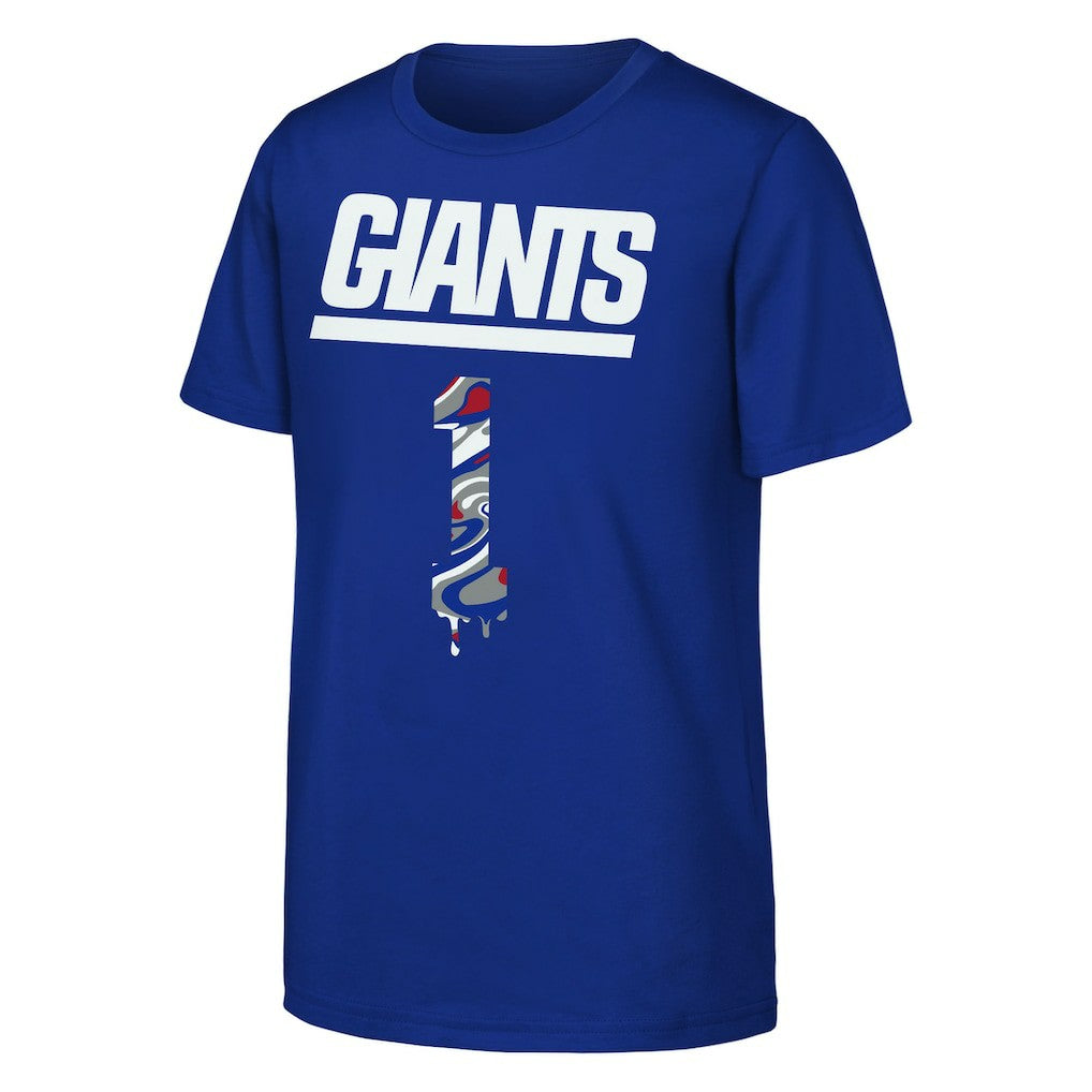 Malik Nabers New York Giants Outerstuff Youth Mainliner Drip Player Name & Number T-Shirt - Royal discount