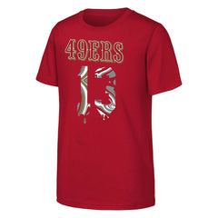 Brock Purdy San Francisco 49ers Outerstuff Youth Mainliner Drip Player Name & Number T-Shirt - Scarlet outlet