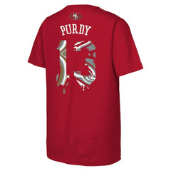 Brock Purdy San Francisco 49ers Outerstuff Youth Mainliner Drip Player Name & Number T-Shirt - Scarlet outlet