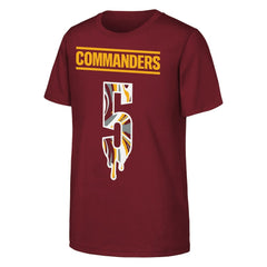 Jayden Daniels Washington Commanders Outerstuff Youth Mainliner Drip Player Name & Number T-Shirt - Burgundy sale